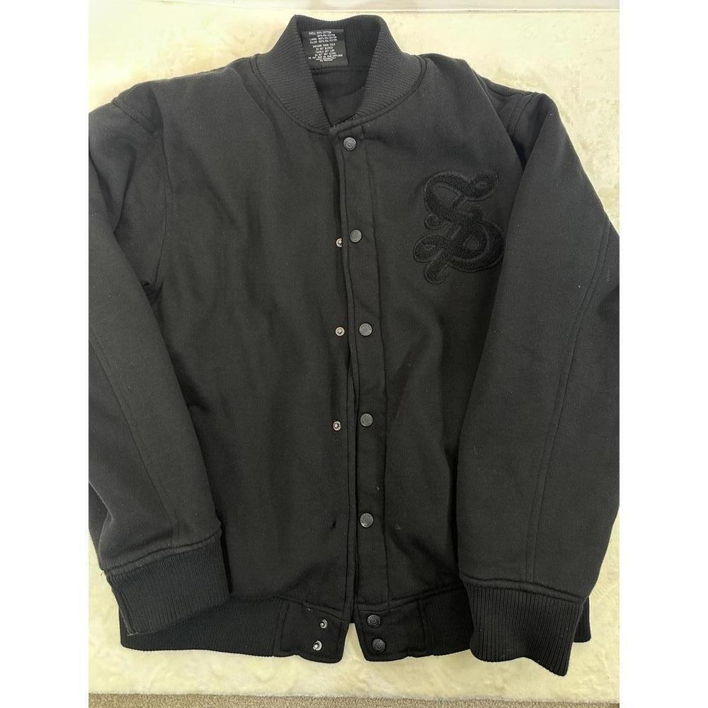 Southpole Black Varsity Bomber Jacket Streetwear Y2K Hip Hop XL - Picture 2 of 7